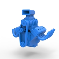 Engine V8 for vintage dragster Version 6 Scale 1:25 - Thumbnail 4