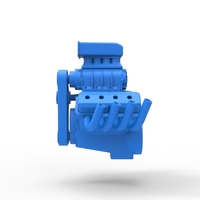 Engine V8 for vintage dragster Version 6 Scale 1:25 - Thumbnail 8