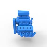 Engine V8 for vintage dragster Version 6 Scale 1:25 - Thumbnail 9