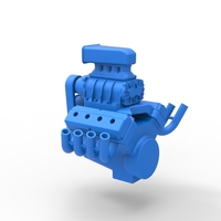 Engine V8 for vintage dragster Version 6 Scale 1:25 - Thumbnail 10