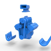 Engine V8 for vintage dragster Version 6 Scale 1:25 - Thumbnail 14