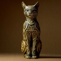 Cat Sculpture 3D STL File - Thumbnail 5