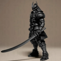 Warrior Figurine 3D STL File - Thumbnail 2