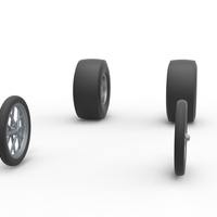 Wheel set of Vintage Front engine dragster V3 Scale 1:25 - Thumbnail 3