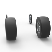 Wheel set of Vintage Front engine dragster V3 Scale 1:25 - Thumbnail 8