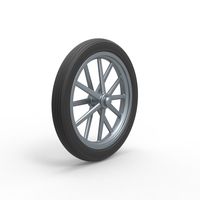 Front wheel of old school dragster Version 4 Scale 1:25 - Thumbnail 2