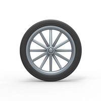 Front wheel of old school dragster Version 4 Scale 1:25 - Thumbnail 5