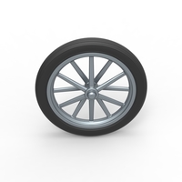 Front wheel of old school dragster Version 4 Scale 1:25 - Thumbnail 6