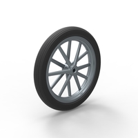 Front wheel of old school dragster Version 4 Scale 1:25 - Thumbnail 8