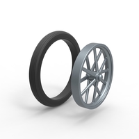 Front wheel of old school dragster Version 4 Scale 1:25 - Thumbnail 9