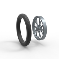 Front wheel of old school dragster Version 4 Scale 1:25 - Thumbnail 10