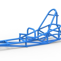 Frame of old school Front engine dragster Version 5 Scale 1:25 - Thumbnail 1