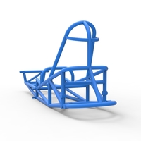 Frame of old school Front engine dragster Version 5 Scale 1:25 - Thumbnail 10