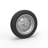 Front wheel of old school dragster Version 5 Scale 1:25 - Thumbnail 1