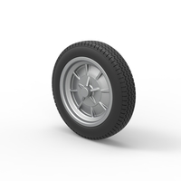 Front wheel of old school dragster Version 5 Scale 1:25 - Thumbnail 7