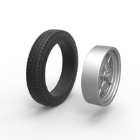 Front wheel of old school dragster Version 5 Scale 1:25 - Thumbnail 9