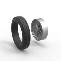 Front wheel of old school dragster Version 5 Scale 1:25 - Thumbnail 10