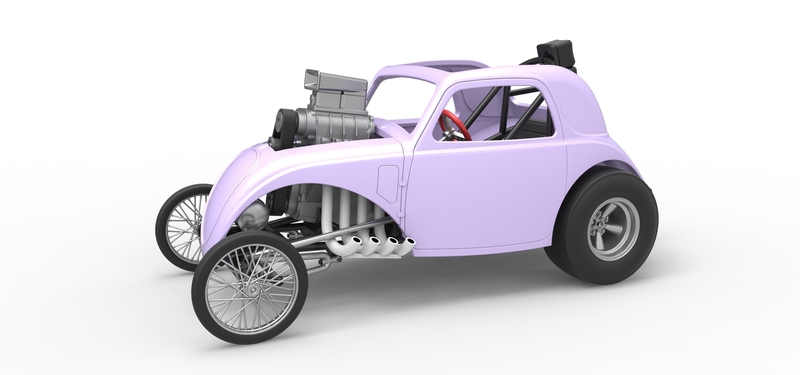 Front engine old school dragster with shell V10 Scale 1:25