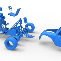 Front engine old school dragster with shell V10 Scale 1:25 - Thumbnail 24