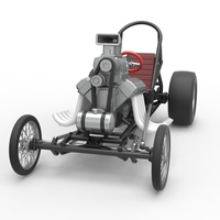 Vintage Front engine dragster Base V3 Scale 1:25 - Thumbnail 5