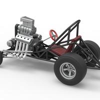 Vintage Front engine dragster Base V3 Scale 1:25 - Thumbnail 12