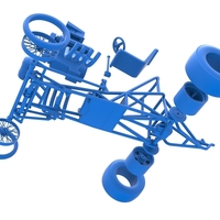 Vintage Front engine dragster Base V3 Scale 1:25 - Thumbnail 20