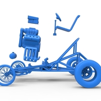 Vintage Front engine dragster Base V3 Scale 1:25 - Thumbnail 22