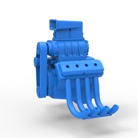 Engine V8 for vintage dragster Version 7 Scale 1:25 - Thumbnail 1