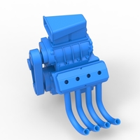 Engine V8 for vintage dragster Version 7 Scale 1:25 - Thumbnail 2