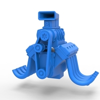 Engine V8 for vintage dragster Version 7 Scale 1:25 - Thumbnail 4