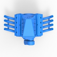 Engine V8 for vintage dragster Version 7 Scale 1:25 - Thumbnail 7