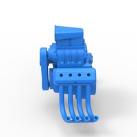 Engine V8 for vintage dragster Version 7 Scale 1:25 - Thumbnail 9