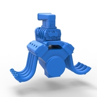 Engine V8 for vintage dragster Version 7 Scale 1:25 - Thumbnail 11