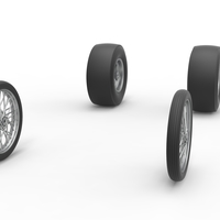 Wheel set of Vintage Front engine dragster Version 4 Scale 1:25 - Thumbnail 3