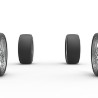 Wheel set of Vintage Front engine dragster Version 4 Scale 1:25 - Thumbnail 4