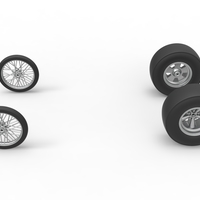 Wheel set of Vintage Front engine dragster Version 4 Scale 1:25 - Thumbnail 6