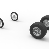 Wheel set of Vintage Front engine dragster Version 4 Scale 1:25 - Thumbnail 7