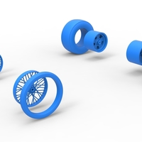 Wheel set of Vintage Front engine dragster Version 4 Scale 1:25 - Thumbnail 10