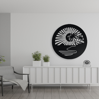 Tropical Beach Sunset Wall Art - Thumbnail 1