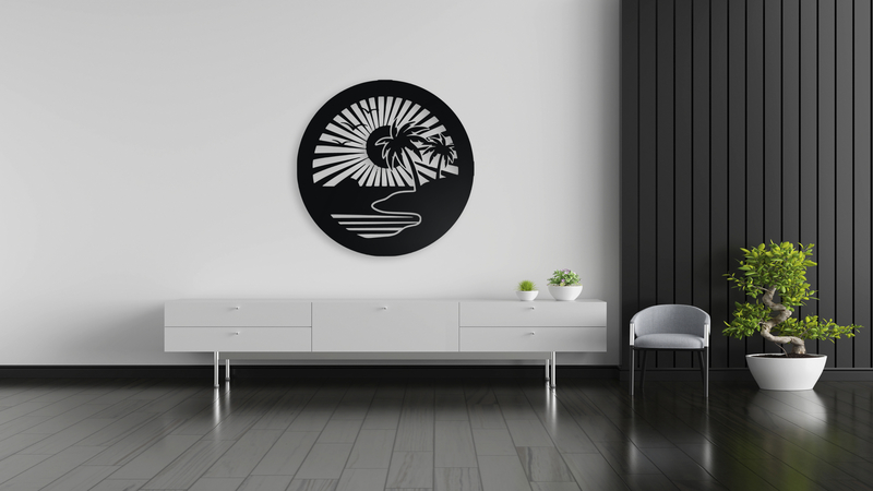 Tropical Beach Sunset Wall Art