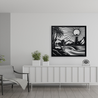 Horse and Lighthouse Coastal Wall Art - Thumbnail 1
