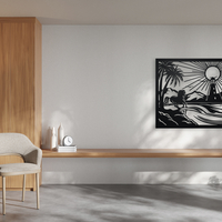 Horse and Lighthouse Coastal Wall Art - Thumbnail 2