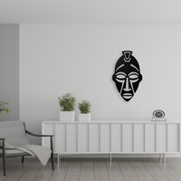 Stylized African Mask Wall Art - Thumbnail 1
