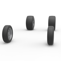 Wheel set of Vintage Front engine dragster V5 Scale 1:25 - Thumbnail 3