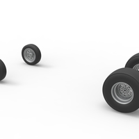 Wheel set of Vintage Front engine dragster V5 Scale 1:25 - Thumbnail 7