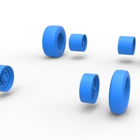 Wheel set of Vintage Front engine dragster V5 Scale 1:25 - Thumbnail 9