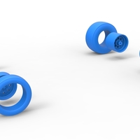 Wheel set of Vintage Front engine dragster V5 Scale 1:25 - Thumbnail 10