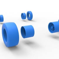 Wheel set of Vintage Front engine dragster V5 Scale 1:25 - Thumbnail 11