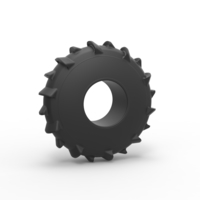 Dirt dragster rear tire at speed Scale 1:25 - Thumbnail 1