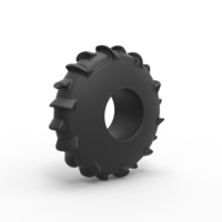 Dirt dragster rear tire at speed Scale 1:25 - Thumbnail 2